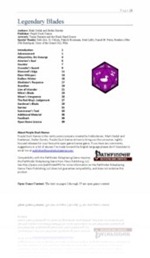 Purple Duck Games - Legendary I: Legendary Blades